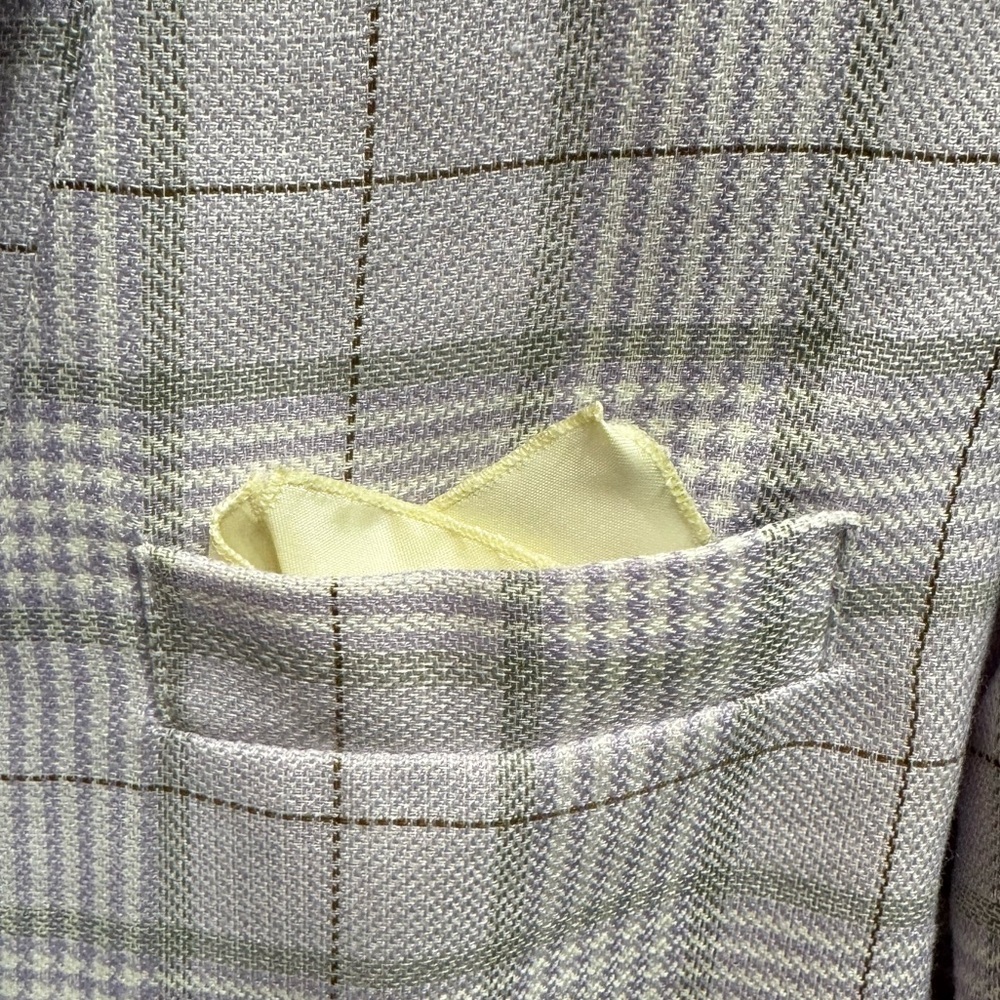 NWT John Meyer of Norwich Purple Plaid Blazer - Picture 4 of 8